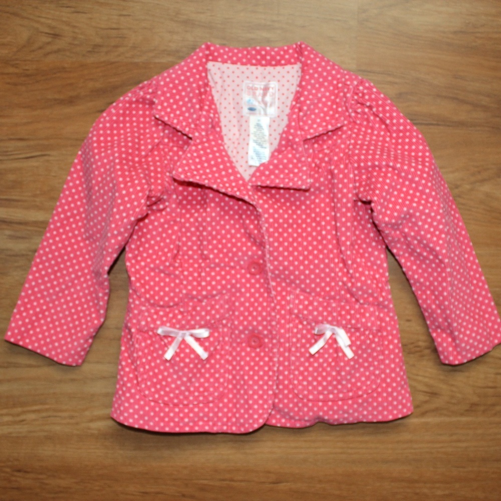 Old Navy Velvet Polka dot Button Up Jacket Blazer